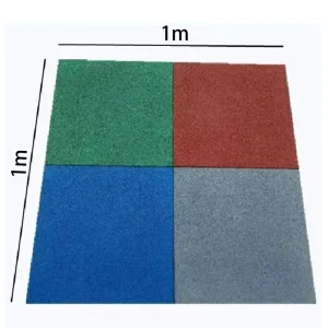 Outdoor Rubber Floor Mat Thickened Tile Anti Slip for Kindergarten Playground Garden Kitchen Gym