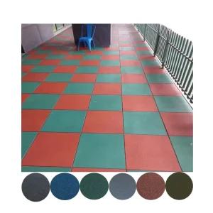 Outdoor Safety Rubber Flooring Tiles for Basketball Courts, Sports and Gyms
