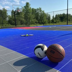 Outdoor Sports Flooring Interlocking Court Tiles for Basketball and Volleyball Courts with Anti-UV Surface
