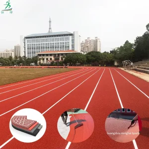 Outdoor Standard 400m Plastic Running Track Sports Flooring EPDM Rubber Granules Coating Surface School Sports Center