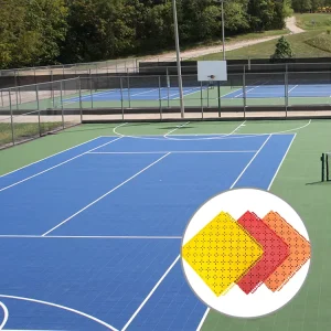Outdoor Tennis Court Flooring Eco Friendly PP Material Fast Easy Installation Customizable Colors