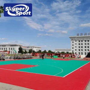 Outdoor Used Basketball Court Flooring Tiles Interlock Modular Sports Flooring for Volleyball Court Weather Resistant Anti UV