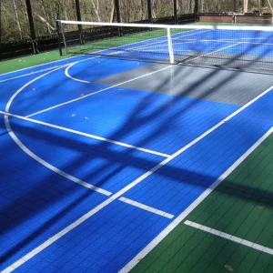 Outdoor Volleyball Court Flooring Tile Double Layer Plastic Grid