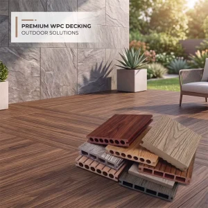 Outdoor WPC Decking Waterproof Wood Plastic Composite Anti Slip Garden Terrace Swimming Pool Floor UV Resistant