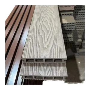 Outdoor WPC and PVC Deck Floor Smooth Wooden Flooring for Gardens Bathrooms Kitchens Parks Basements Living Rooms