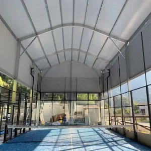 Outdoor Waterproof Tent Sport Fields Cover Padel Court Tent Manufacturer Outdoor Panoramic Tennis Padel Court Roof