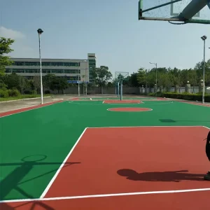 Outdoor Wet Pour Acrylic Basketball Badminton Court Sports Flooring Eco Friendly Shock Absorption Anti Slip Surface Paint