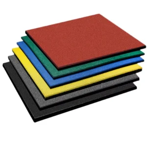 Outdoor and Indoor Recycled Rubber Floor Tiles Eco-Friendly Shock-Absorbing Washable Gym and Playground Mats