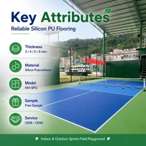 Outdoor or Indoor Tennis Court SPU Material Manufacturer