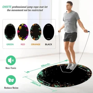 Oval Crystal Velvet Shock-Absorbing Soundproof Non-Slip Stain-Resistant Sports Floor Mat