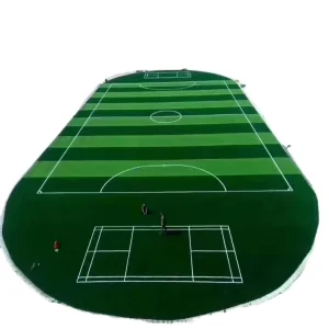 PE Filament Artificial Grass 50mm 60mm for Garden Playground Outdoor Anti Uv Soccer Football Futsal Sport Turf