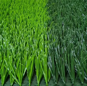 PE Filament Bicolor Green Artificial Grass 40mm 50mm 60mm for Outdoor Indoor Football Soccer Futsal Sport Turf