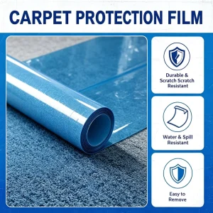 PE Soft Greaseproof Protection Film for Carpet with Plain Surface Easy Installation and Removal