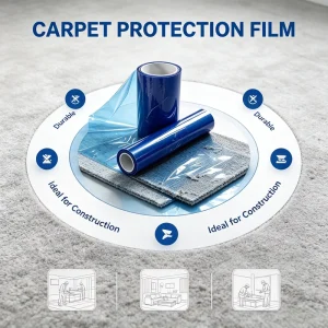 PE Soft Protective Building Surface Cover Film for Carpet During Decoration and Repair Projects