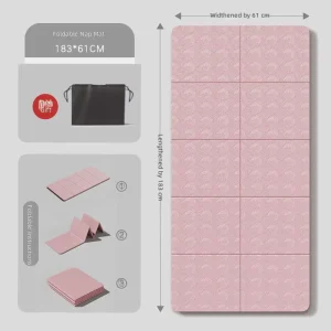 PE Yoga Mat for Women Shock-Absorbing Silent Anti-Slip Floor Mat Home Use Thickened for Exercise Dance and Fitness
