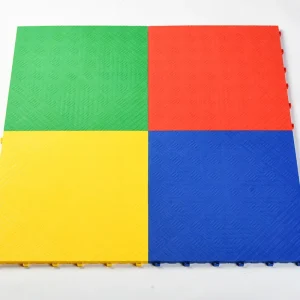 PP 100% Eco-Friendly Manual DIY Friendly SPC Click Lock Interlocking High Duty Plastic Car Garage Floor Tiles