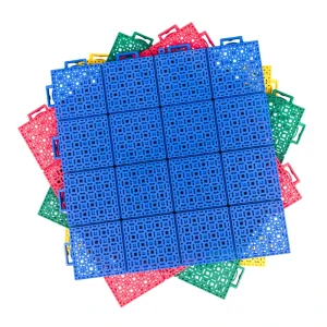 PP Anti Slip Plain Interlocking Floor Tiles Outdoor Sports Court Flooring Modular Suspended Plastic Tennis Volleyball