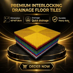 PP Anti-Slip Waterproof Anti-Scratch Vinyl Flooring Tiles for Indoor Malls