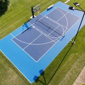 PP Interlock Basketball Court Tiles Modular Multi-use Sports Flooring for Outdoor Basketball Court