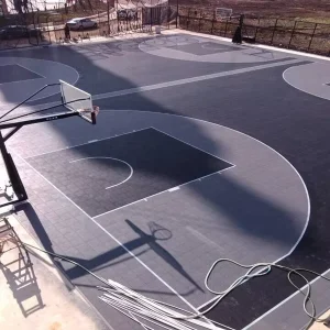 PP Interlock Mobile Basketball Court Flooring Customize Size Suspended Floor Anti slip Floor Paint For Basketball Court