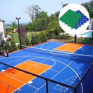 PP Interlocking Anti-Slip Basketball Court Floor Tiles for Outdoor School Playground Gym and Backyard