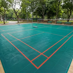 PP Interlocking Badminton Court Tiles Recyclable Outdoor Indoor Sports Flooring Basketball Volleyball Multi Use