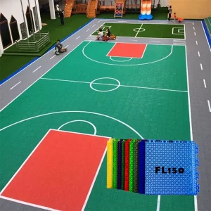 PP Interlocking Basketball Court Tiles for Outdoor Backyard, No Adhesive, DIY Assembly