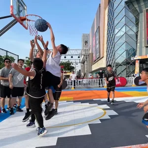 PP Interlocking Drainage Anti-Slip Outdoor Sports Court Floor Tiles Basketball Court Surface