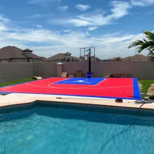 PP Interlocking Fireproof Eco-Friendly Portable Sport Court Plastic Tiles Temporary Outdoor Basketball Flooring