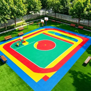 PP Interlocking Floor Tiles for Outdoor Sports Playgrounds