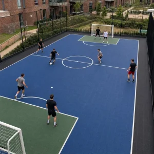 PP Interlocking Futsal Court Flooring Tiles for Outdoor Five a Side Football Pitch Renovation