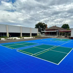 PP Interlocking Pickleball Tennis Court Flooring Tiles Portable Indoor Outdoor Basketball Multi-Sport Anti-Slip