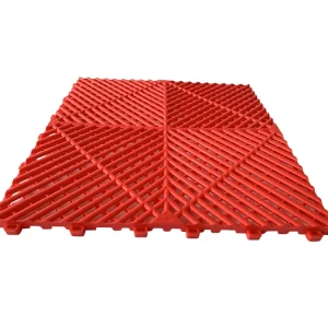 PP Interlocking Plastic Garage Floor Tiles Anti-Slip Waterproof Eco-Friendly Indoor Workshops Car Washes