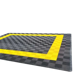 PP Interlocking Plastic Mats Anti-Slip Waterproof Garage Floor Tiles Graphic Design