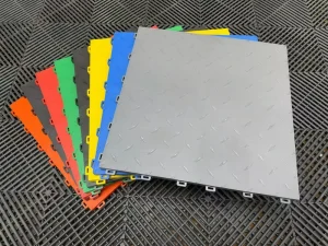 PP Interlocking Solid Diamond Sports Floor Tiles for Garage and Gym, 18mm, Indoor and Outdoor