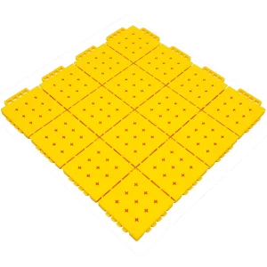 PP Interlocking Sports Flooring Tiles, Double-Layer, Shock-Absorbing, Waterproof, Anti-Slip