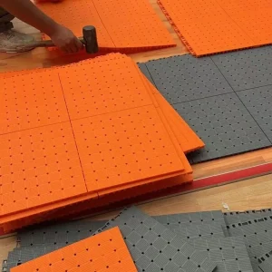 PP Interlocking Tiles for Pickleball Courts Suspended Modular Outdoor Sports Flooring