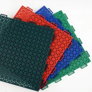 PP Material Interlocking Artificial Grass Tiles for Outdoor Multi-purpose Sports Court Flooring Eco-friendly Fireproof