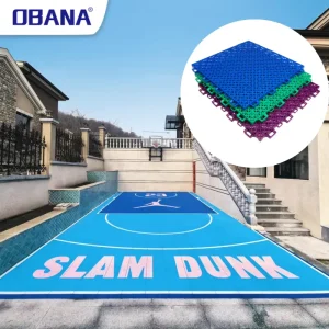 PP Modified Material Interlocking Basketball Tiles Outdoor Thick Shock Absorption FIBA Approved Sport Flooring Mat