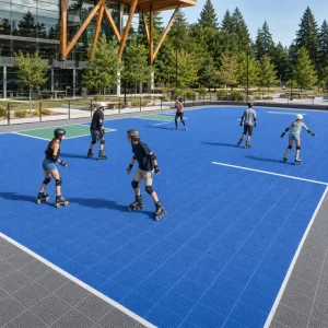 PP Modular Roller Skating Flooring System Anti-Slip Outdoor Sports Surface