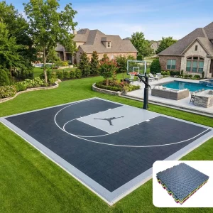 PP Outdoor Basketball Court Interlocking Anti-Slip Sports Floor Tiles for Backyard DIY