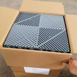 PP Plastic Garage Floor Tiles Interlocking Car Detailing Shop Covering Mat