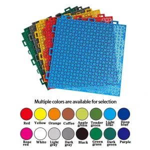 PP Plastic Interlocking Court Flooring Tiles for Outdoor Soccer, Weatherproof, Cushioned and Anti-Slip
