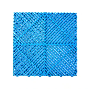 PP Plastic Interlocking Indoor Floor Tiles Non-Slip Garage Auto Detailing Shop Drainage Design Heavy Duty Sturdy Impact Graphic