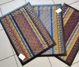 PP Rectangular Logo Entrance Mat with Rubber Backing, Non-Slip, Home and Hotel Use