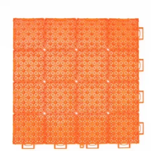 PP Soft Connection Classic Artificial Grass Interlocking Tiles Fireproof for Outdoor Sports Courts