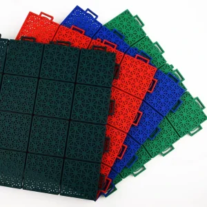 PP Soft Connection Classic Interlocking Artificial Grass Tiles for Outdoor Sports Courts