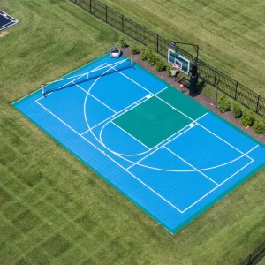 PP and PVC Modular Interlocking Outdoor Flooring Mats for Basketball and Badminton