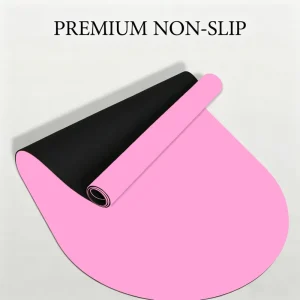 PU 5mm Oval Yoga Mat, Anti-Slip Shock-Absorbing, for Home Fitness