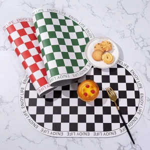 PU Leather Placemat Heat Insulation Anti-Scald Waterproof Oil-Proof Mat Western Style Classical Placemat Coaster Plate Pot Mat